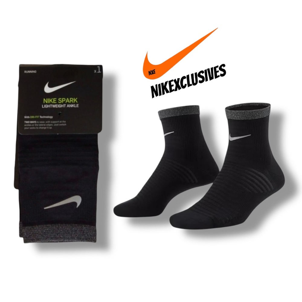 Nike Spark Lightweight Running Ankle Socks DA3588-010 athletic training socks